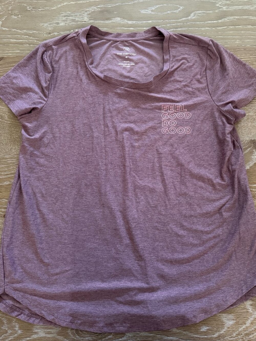 Womens Stitch Fix We Wander Dark purple weFlex tulip hem t-shirt tee size XL